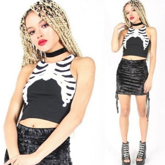 Iron Fist Tops - ☠ Iron Fist Bone In Crop Tank ☠